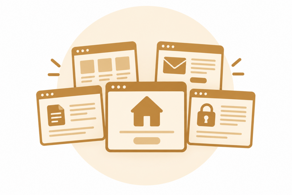 Les 5 pages incluses dans votre site internet vitrine